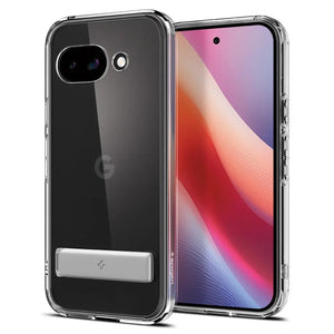 Spigen Google Pixel 9a Case Slim Armor Essential S Clear Case Built In Kickstand Drop Protective Google Pixel 9a Cover