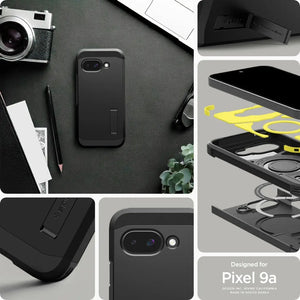 Spigen Google Pixel 9a Case Tough Armor MagFit Magnetic Phone Case Kickstand & Extreme Protection Google Pixel 9a Cover