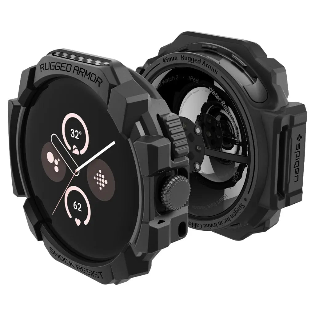 Spigen Google Pixel Watch 3 (45mm) Case Rugged Armor Google Pixel Watch Cover Drop Protection Watch Casing