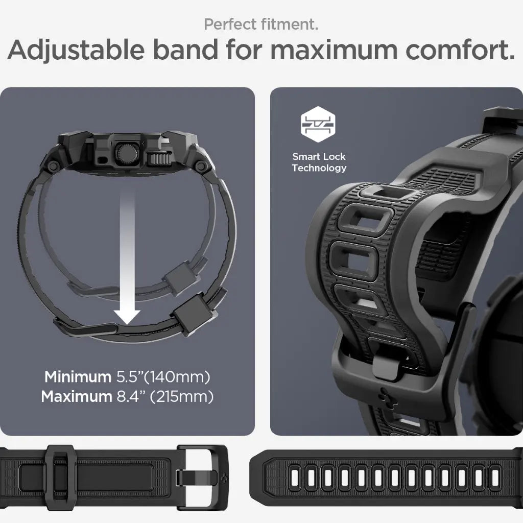 Spigen Google Pixel Watch 3 (45mm) Case Rugged Armor Pro Google Pixel Watch Cover Watch Band Watch Strap
