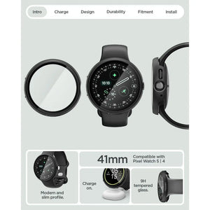 Spigen Google Pixel Watch 5 / 4 (41mm) Case Thin Fit 360 with Tempered Glass Pixel Watch 5 Case