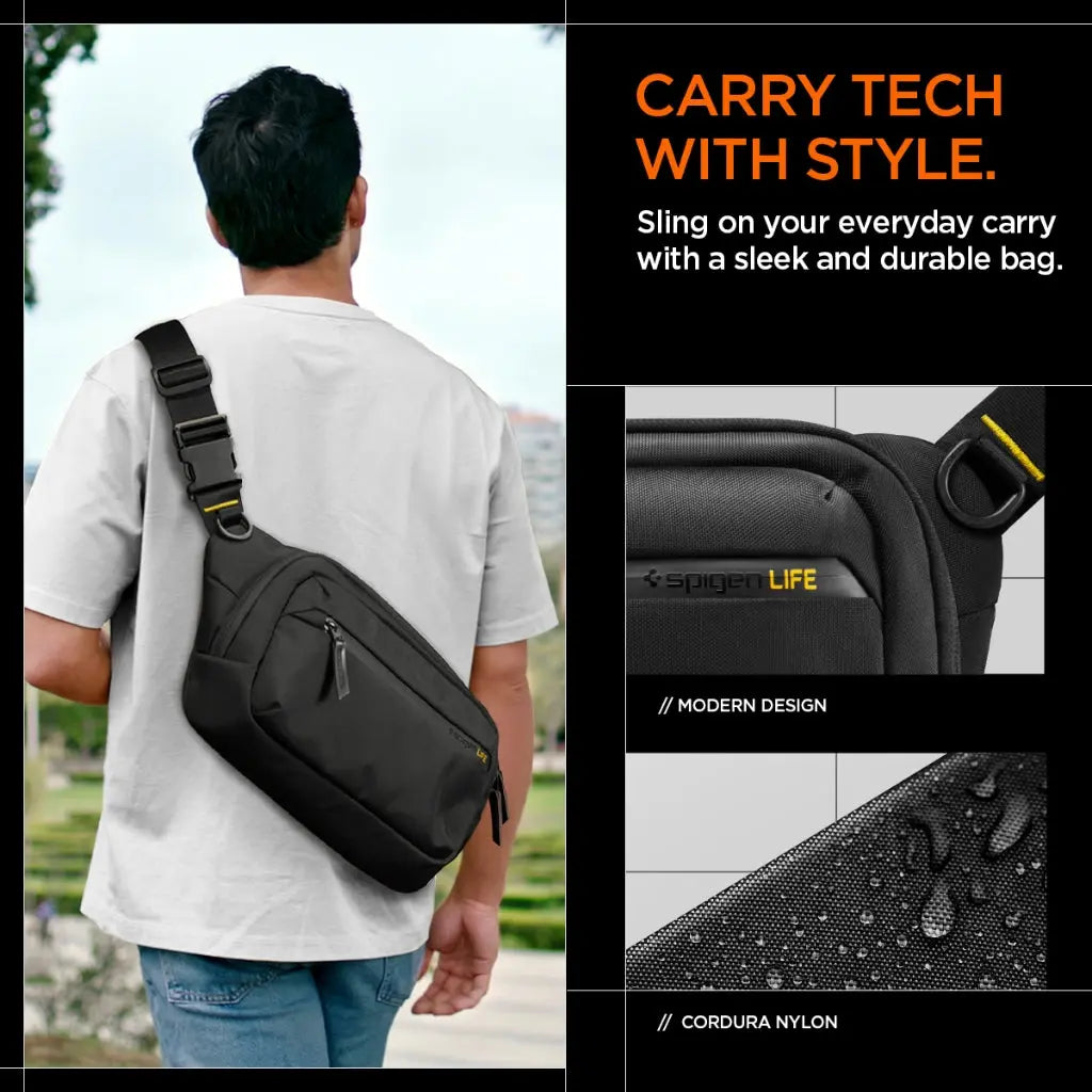 Spigen Klasden KD410 Sling Bag for Phone, Steam Deck, Nintendo Switch, iPad Mini, PlayStation Portal, ASUS ROG Ally