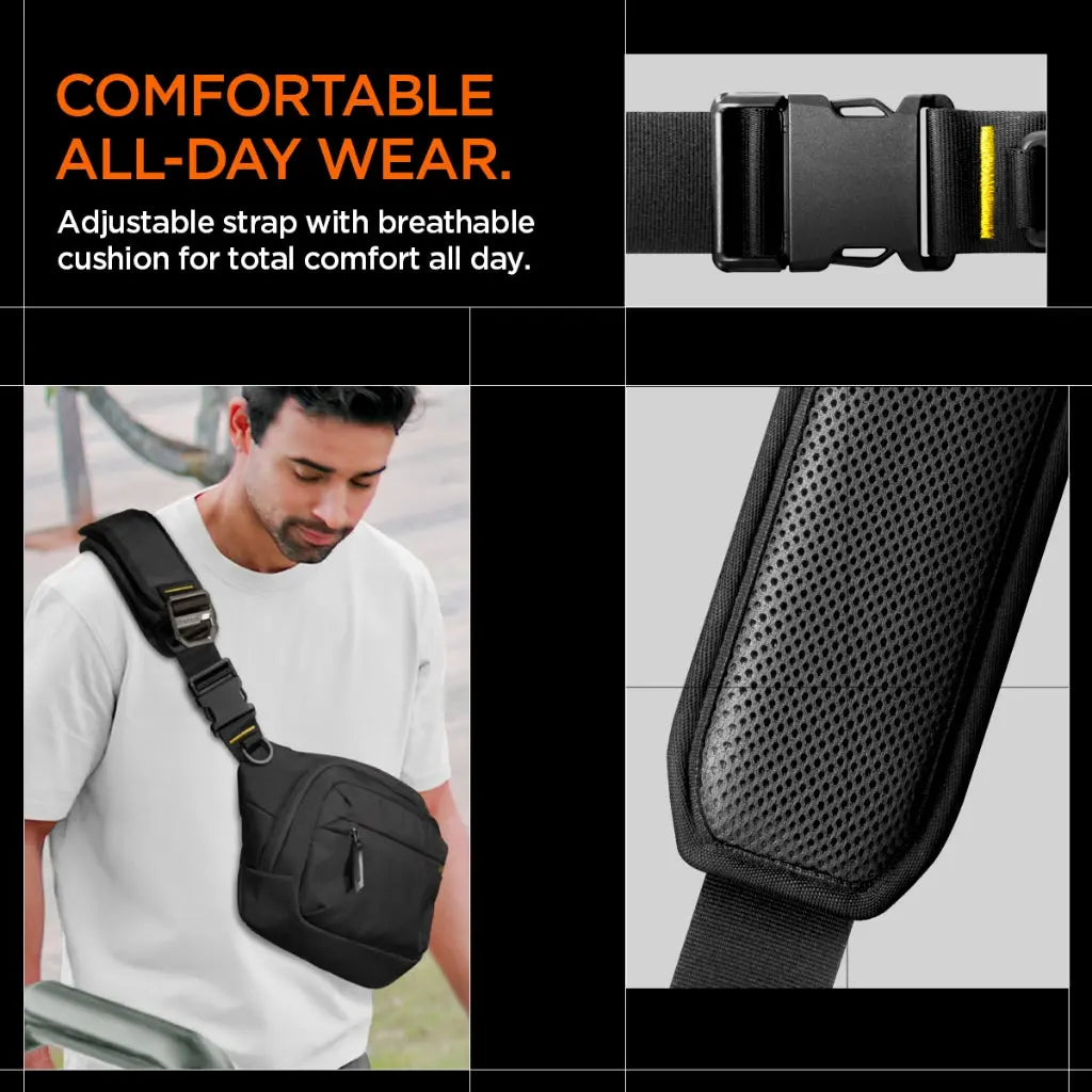 Spigen Klasden KD410 Sling Bag for Phone, Steam Deck, Nintendo Switch, iPad Mini, PlayStation Portal, ASUS ROG Ally