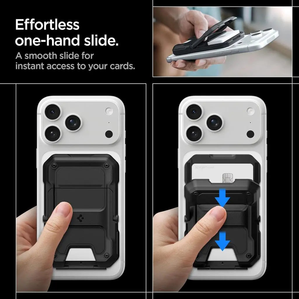 Spigen Magnetic Card Holder Tough Armor Pro Card Holder Wallet (5 Cards) iPhone 17/16/15/14/13/12