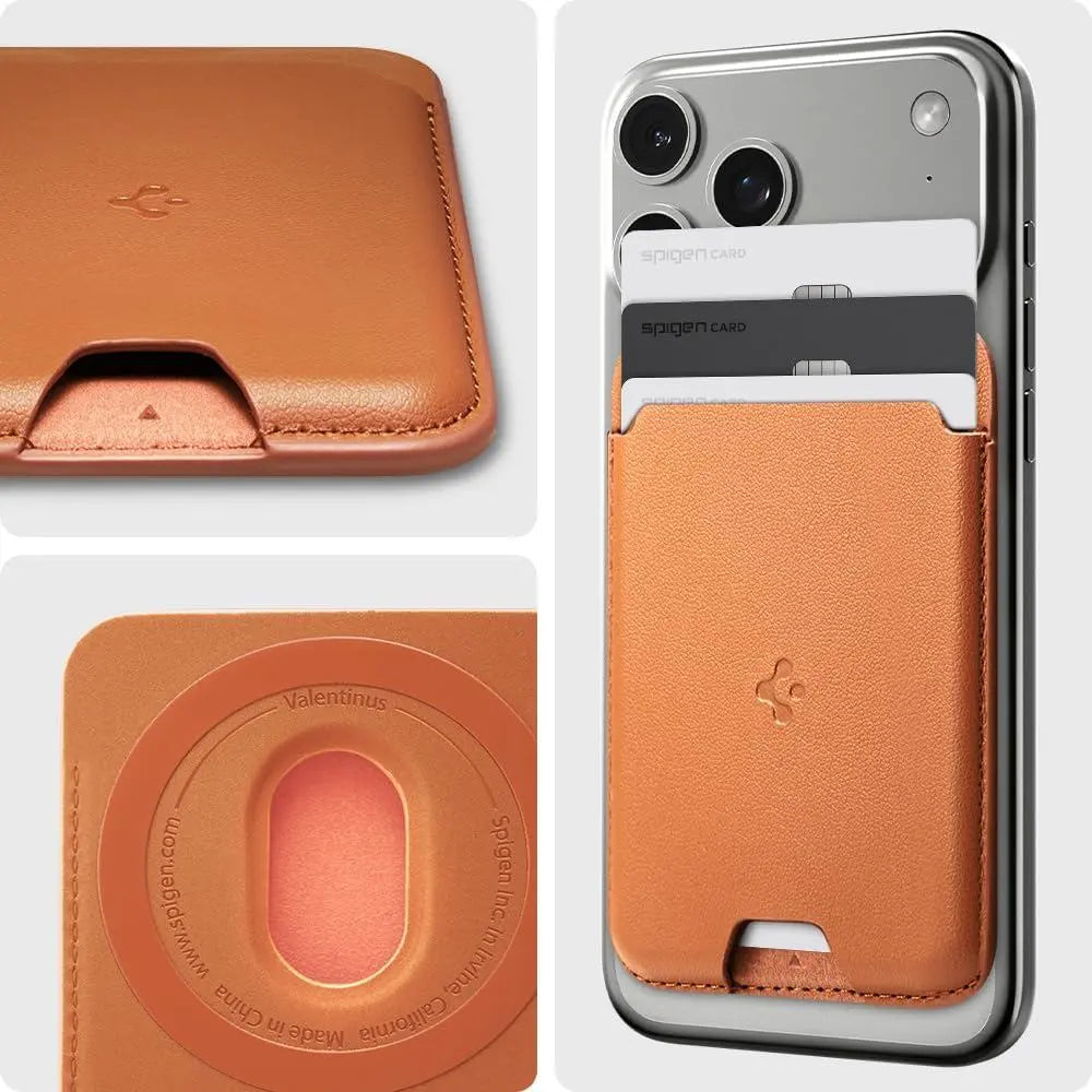 Spigen Magnetic Card Holder Valentinus Card Holder Wallet (3 Cards) for iPhone 17/16/15/14/13/12
