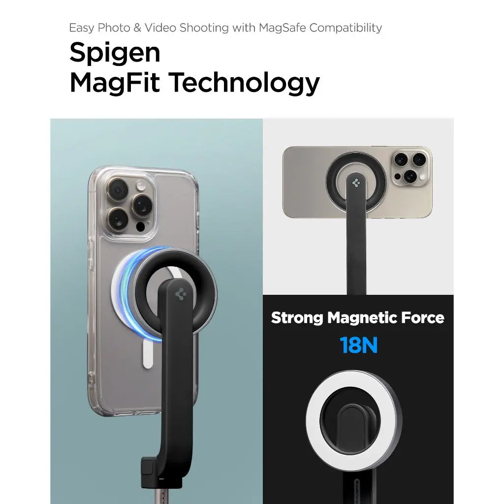 Spigen Magsafe Selfie Stick Tripod S571W Magnetic Selfie Stick Phone Tripod Stand With Remote Control