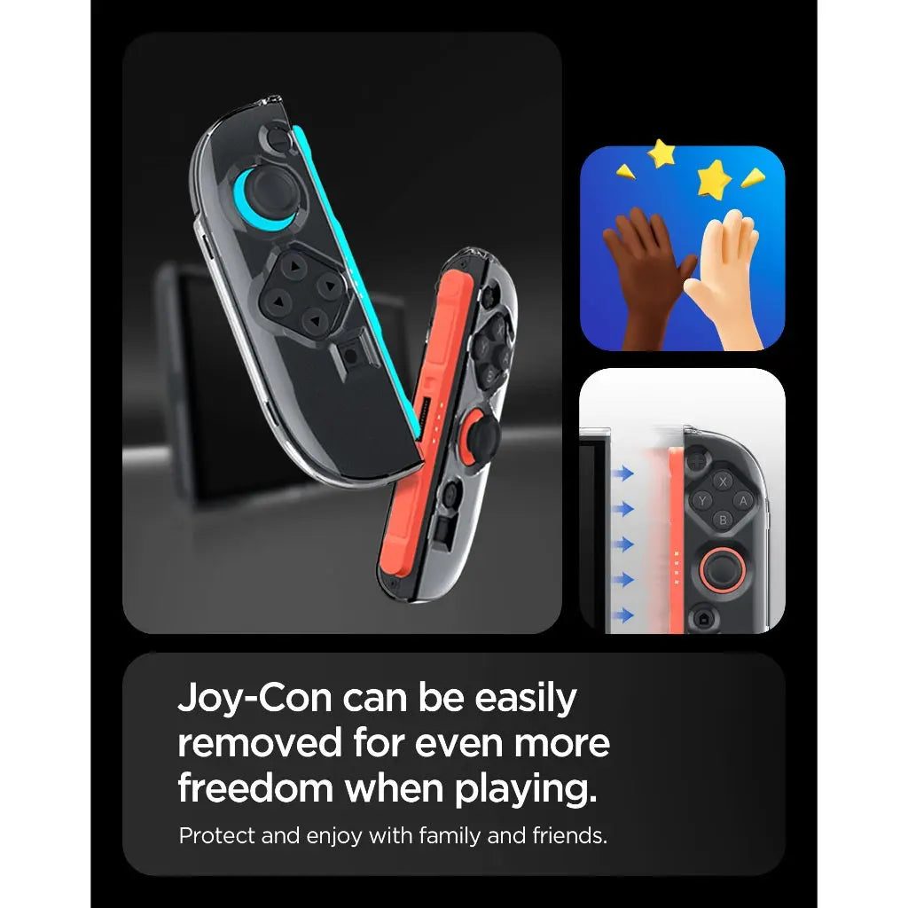 Spigen Nintendo Switch 2 Case (2025) Air Fit Cover Slim Design Clear Case with Detachable Joy-Con Drop Protection Casing