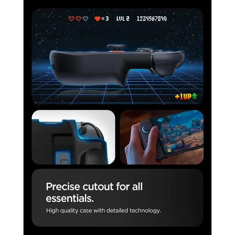 Spigen Nintendo Switch 2 Case (2025) Dual Grip Enhanced Grip with Kickstand and Dock Compatible Case Drop Protection