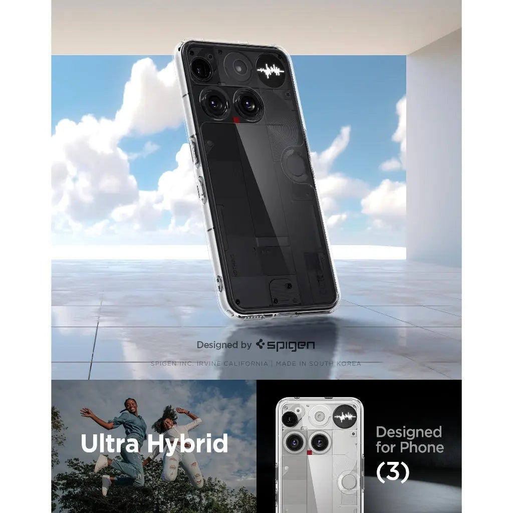 Spigen Nothing Phone 3 Case Ultra Hybrid Clear Case Mil-Grade Drop Protection Nothing Phone 3 Casing