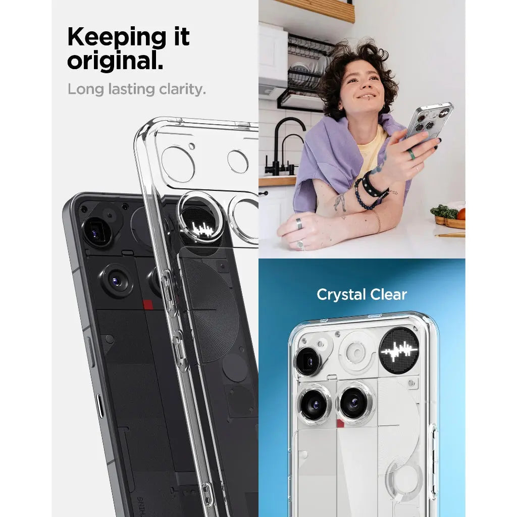 Spigen Nothing Phone 3 Case Ultra Hybrid Clear Case Mil-Grade Drop Protection Nothing Phone 3 Casing