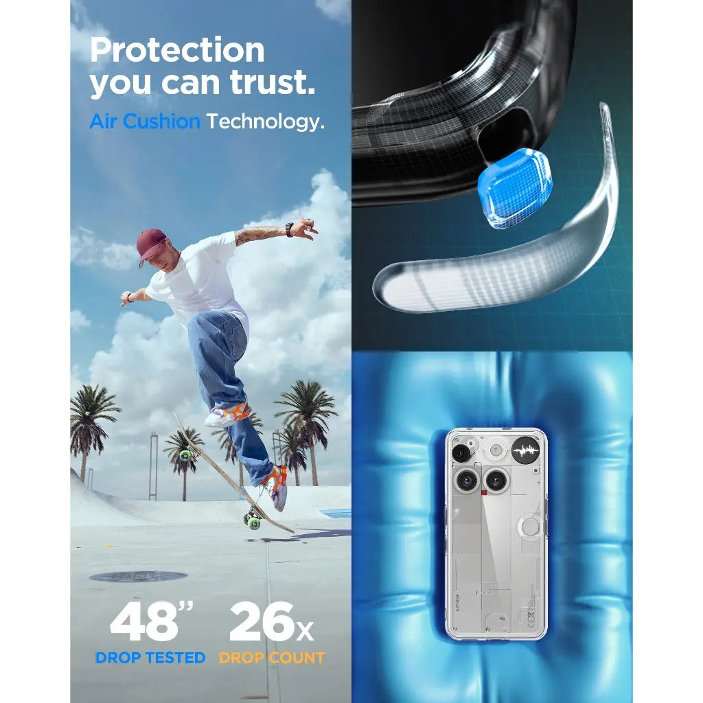 Spigen Nothing Phone 3 Case Ultra Hybrid Clear Case Mil-Grade Drop Protection Nothing Phone 3 Casing