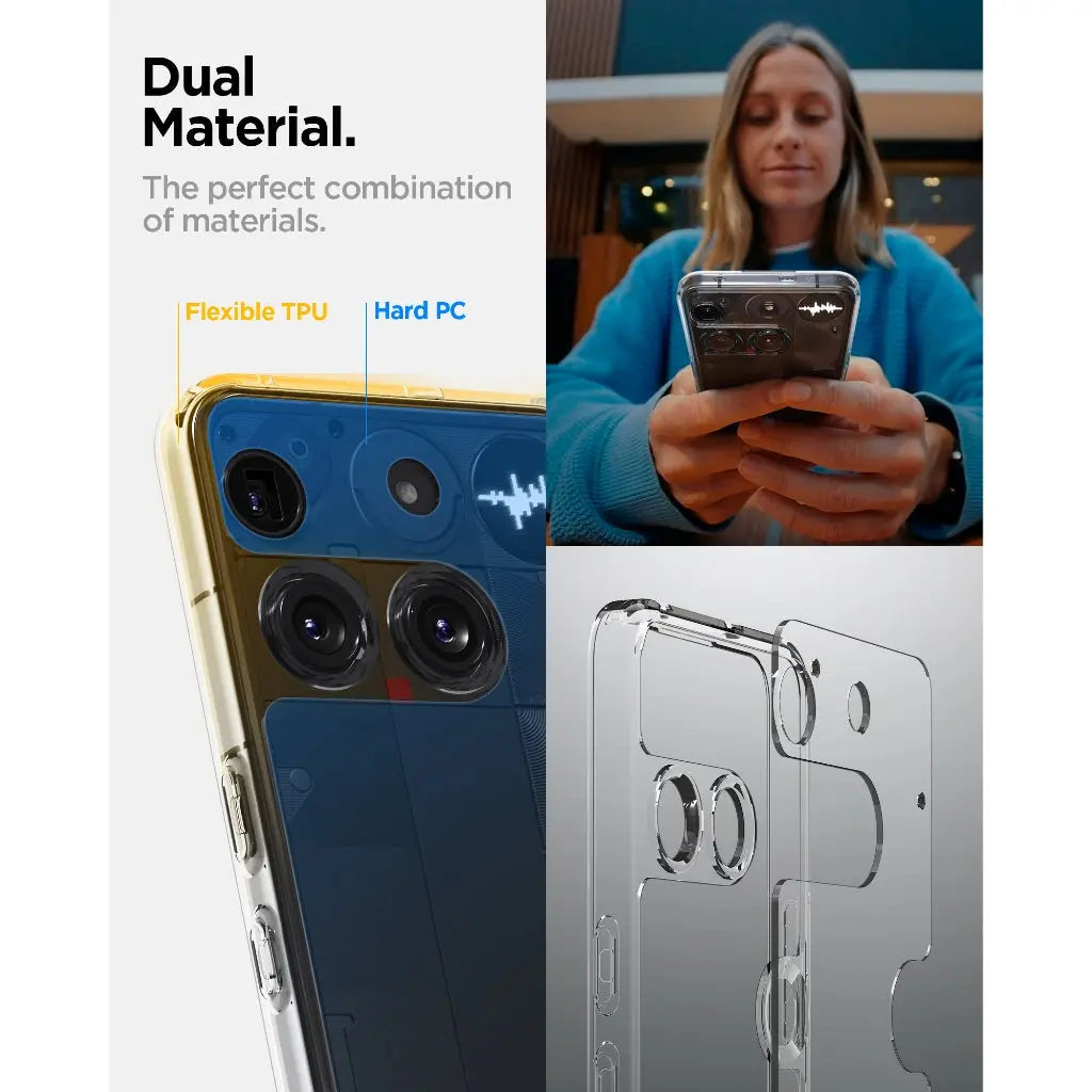 Spigen Nothing Phone 3 Case Ultra Hybrid Clear Case Mil-Grade Drop Protection Nothing Phone 3 Casing
