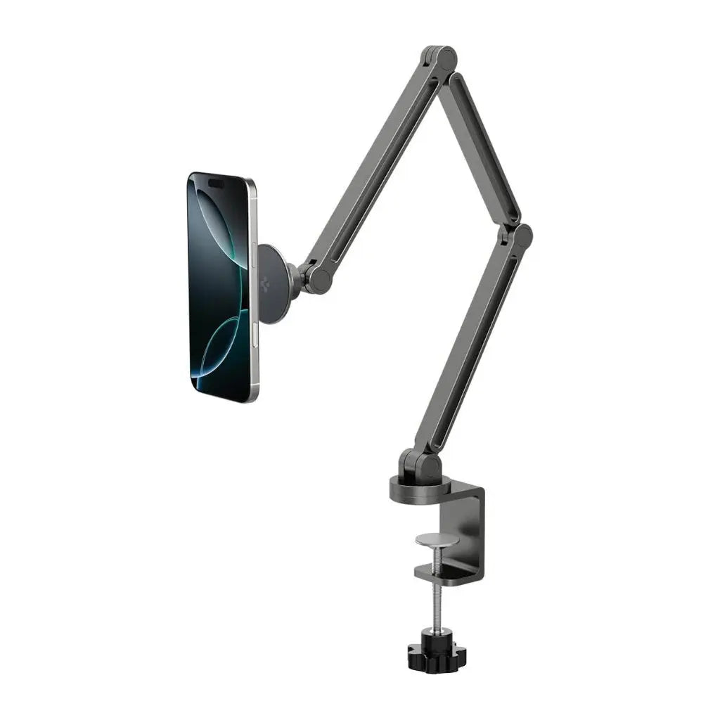Spigen OneTap MagFit Phone Holder Magnetic Clamp Phone Stand Adjustable for Desk Bed 360° Rotation