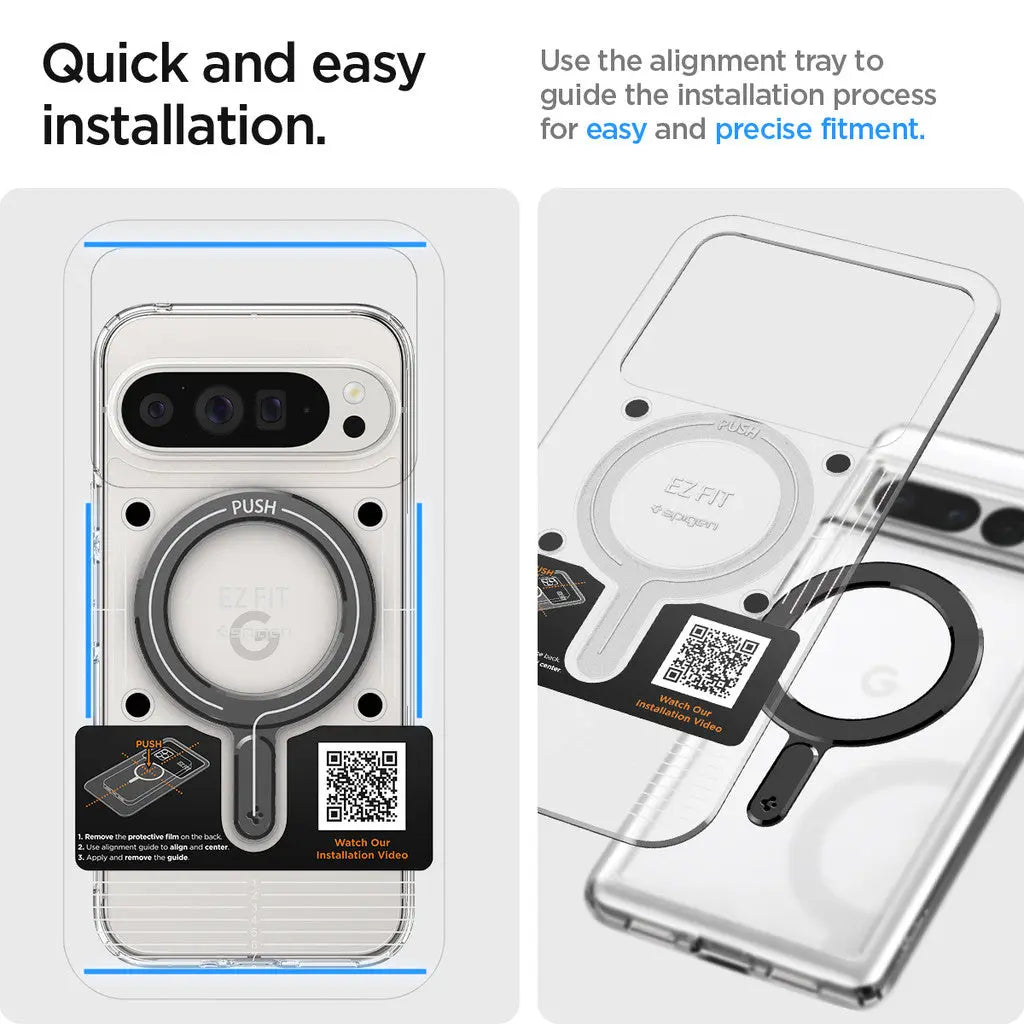 Spigen OneTap Magnetic Ring Plate Adapter with EZ-Fit Kit Transform Into Magnetic Phone Case Magnet Plate Ring Magfit