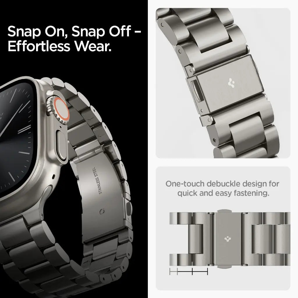 Spigen Premium Modern Fit Titanium Apple Watch Strap Series (49mm / 46mm / 45mm / 44mm / 42mm) Watch Band