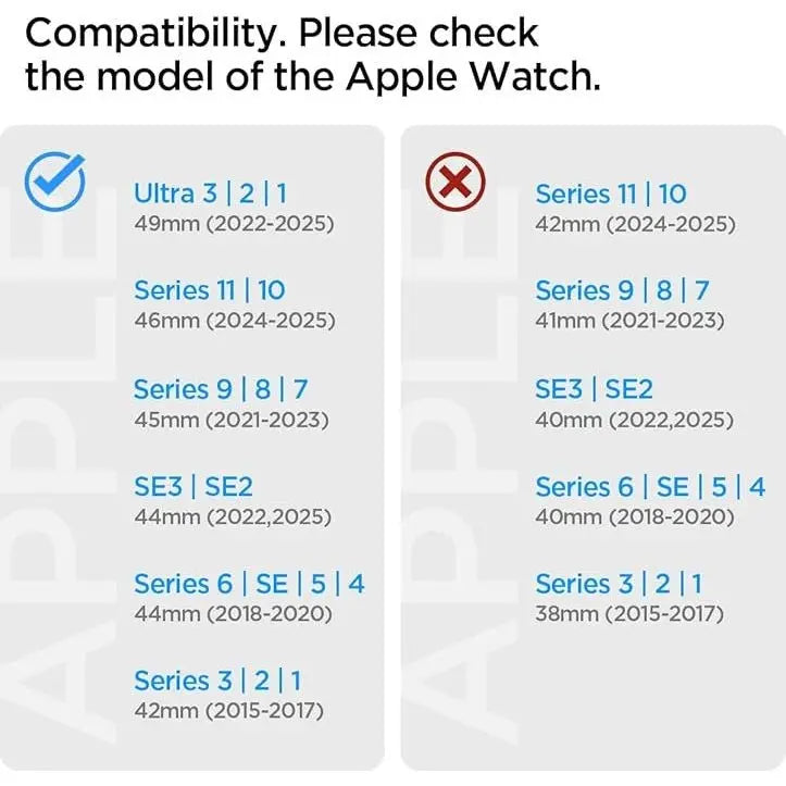 Spigen Premium Modern Fit Titanium Apple Watch Strap Series (49mm / 46mm / 45mm / 44mm / 42mm) Watch Band