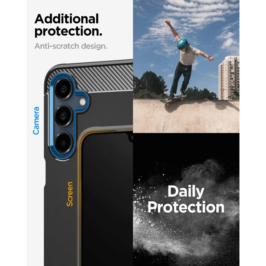 Spigen Samsung A16 / A16 5G Case Rugged Armor Mil-Grade Protection Car-inspired Design Samsung A16 Casing Samsung Cover