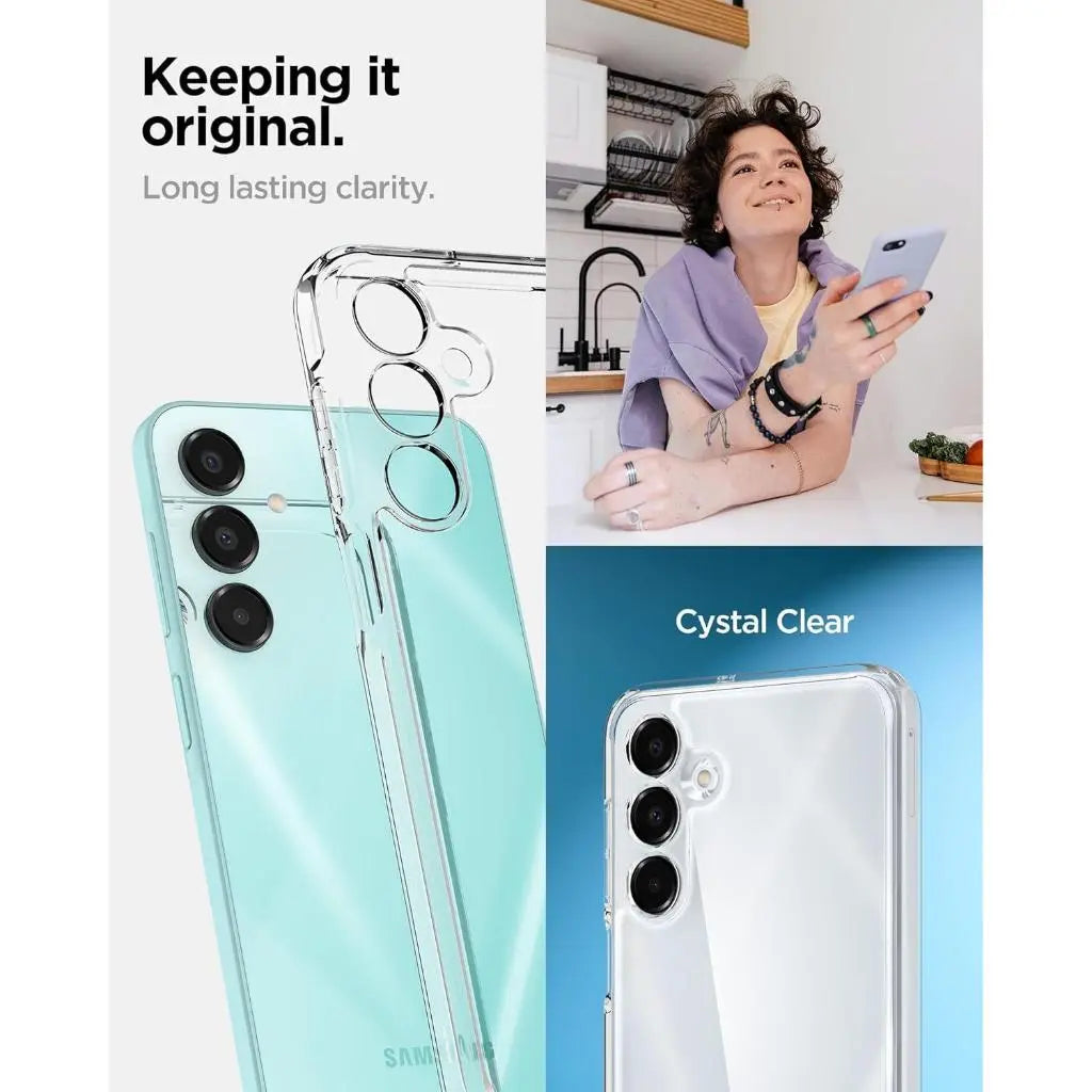 Spigen Samsung A17 / A17 5G Case Ultra Hybrid Clear Case Mil-Grade Drop Protection Galaxy A17 Case Samsung Cover