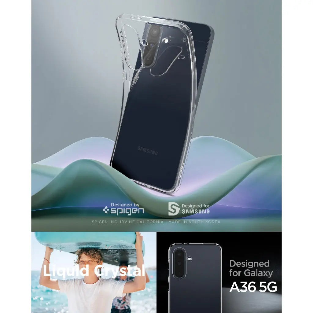 Spigen Samsung A36 5G Case Liquid Crystal Galaxy A36 Casing Clear Cover Durable Flexible & Premium Clarity Samsung Cover