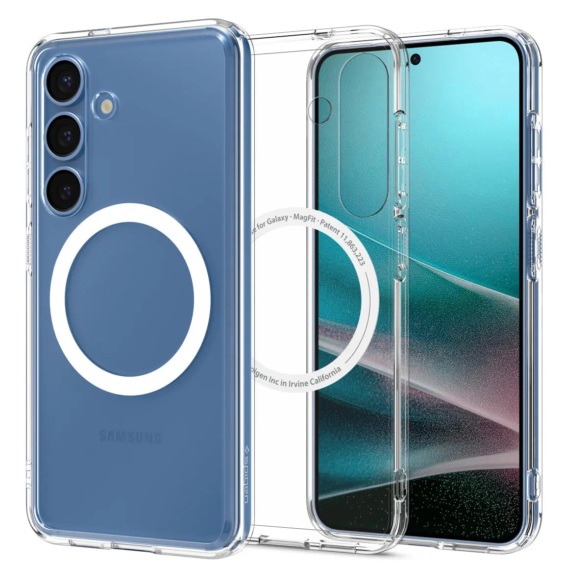 Spigen Samsung S25 Case 6.2" Ultra Hybrid Magfit / Crystal Hybrid Magfit Magnetic Phone Case Clear Case Samsung Case