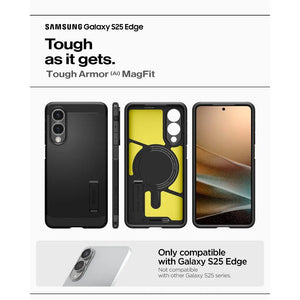 Spigen Samsung S25 Edge Case 6.7" Tough Armor AI Magfit Casing Magnetic Phone Case Samsung Cover Galaxy S25 Edge Case