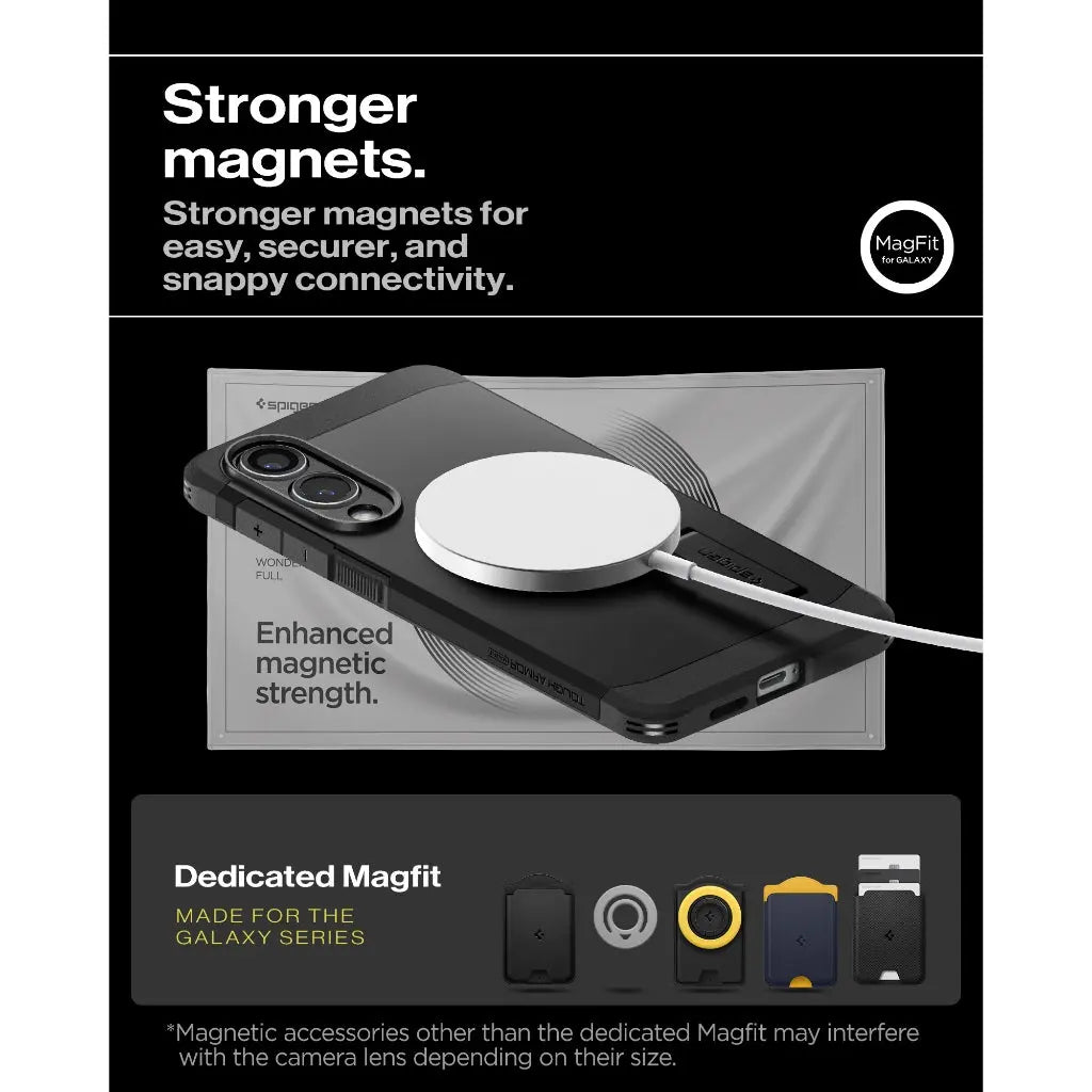 Spigen Samsung S25 Edge Case 6.7" Tough Armor AI Magfit Casing Magnetic Phone Case Samsung Cover Galaxy S25 Edge Case