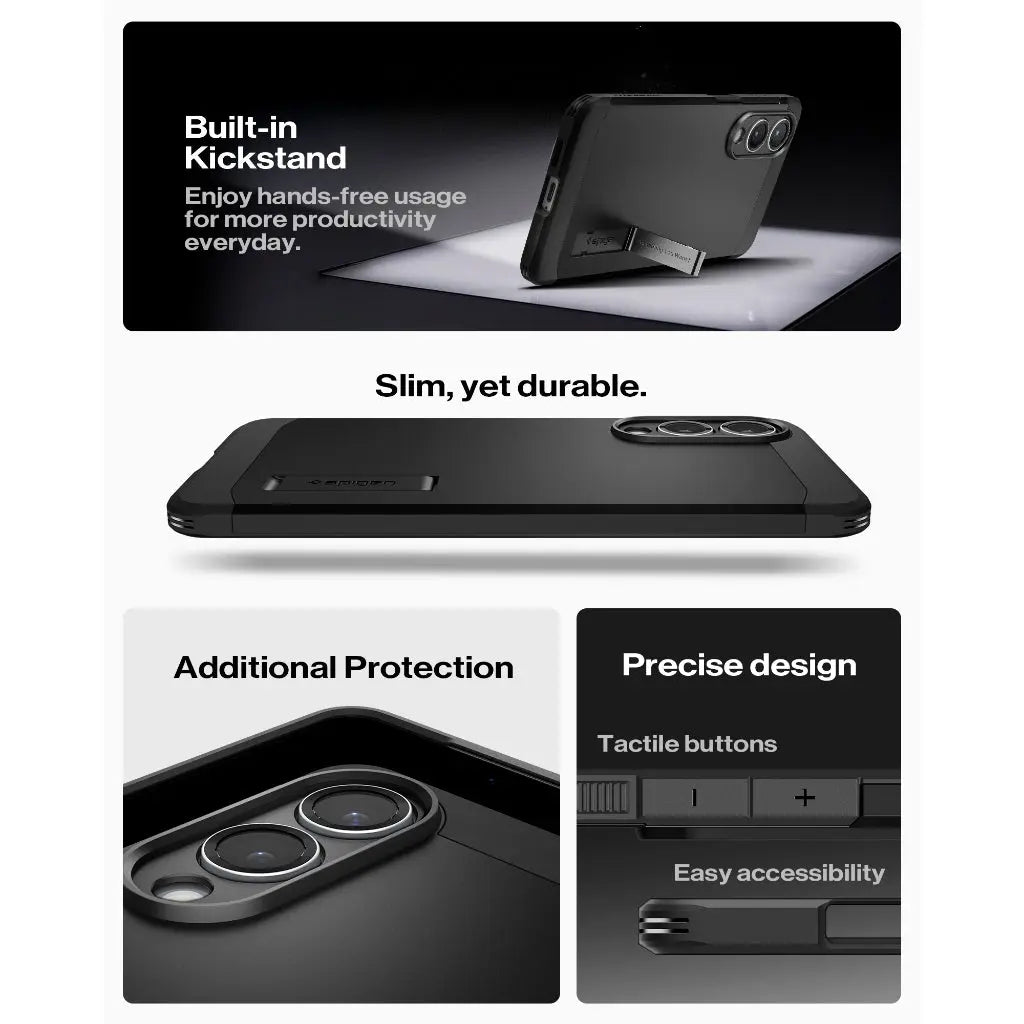 Spigen Samsung S25 Edge Case 6.7" Tough Armor AI Magfit Casing Magnetic Phone Case Samsung Cover Galaxy S25 Edge Case