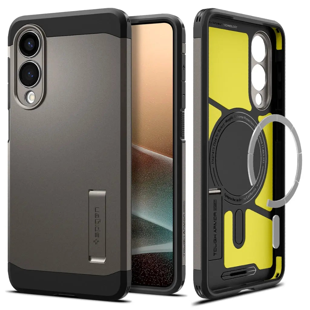 Spigen Samsung S25 Edge Case 6.7" Tough Armor AI Magfit Casing Magnetic Phone Case Samsung Cover Galaxy S25 Edge Case