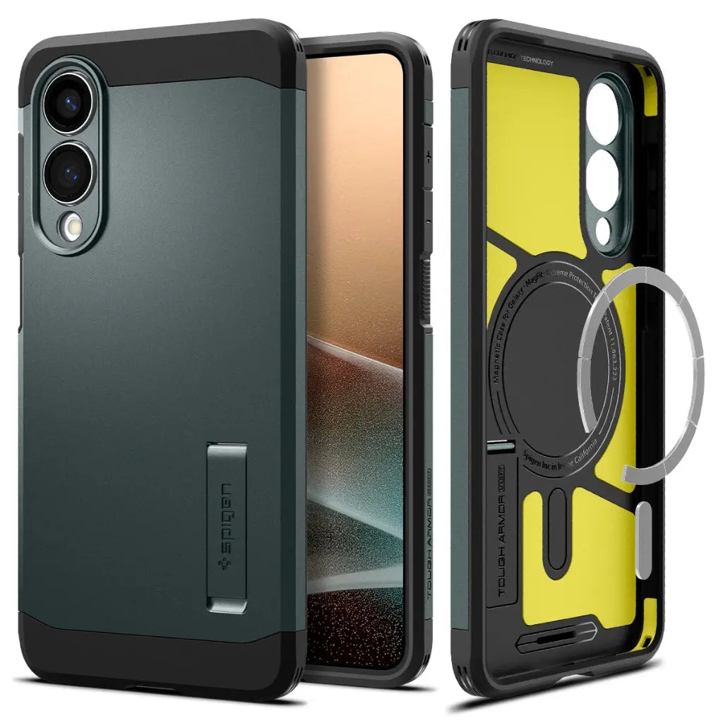 Spigen Samsung S25 Edge Case 6.7" Tough Armor AI Magfit Casing Magnetic Phone Case Samsung Cover Galaxy S25 Edge Case