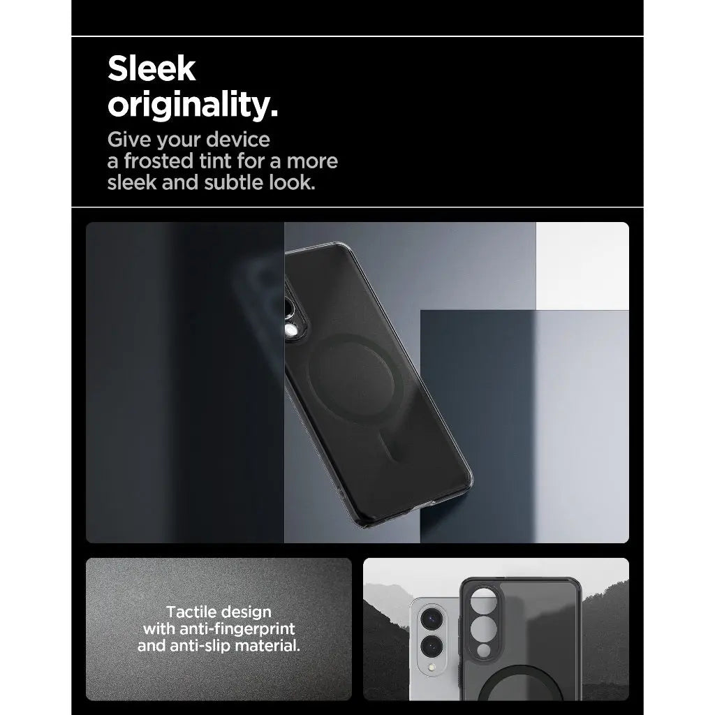 Spigen Samsung S25 Edge Case 6.7" Ultra Hybrid MagFit Frost Magnetic Phone Case Frost Back Matte Galaxy S25 Edge Case