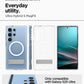 Spigen Samsung S25 Ultra Case 6.9" Ultra Hybrid S MagFit Clear Case Magnetic Phone Case Built-in Kickstand Samsung Cover