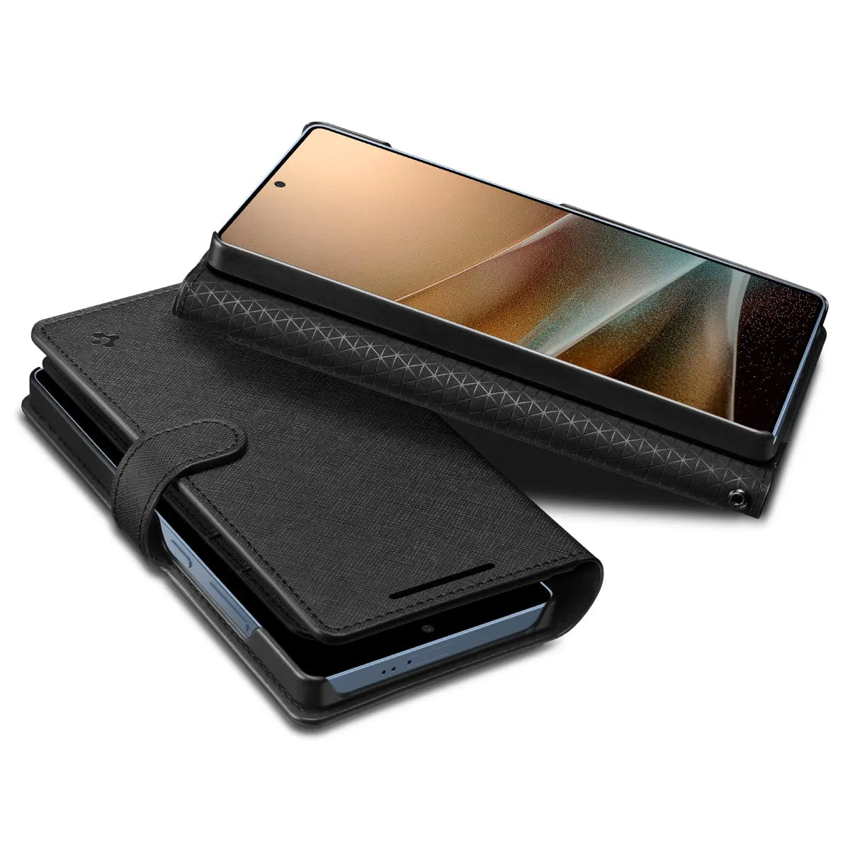 Spigen Samsung S25 Ultra Case 6.9" Wallet S Card Holder Phone Stand Function With Strap Premium Leather Samsung Cover