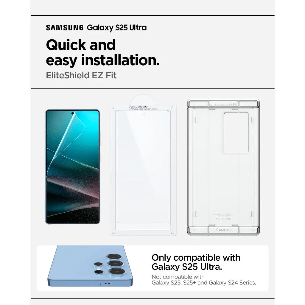 Samsung S25 Ultra Screen Protector EliteShield EZ Fit HD [1 Pack] - Spigen Singapore