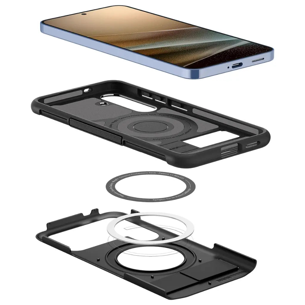 Spigen Samsung S25 case 6.2" Slim Armor MagFit Magnetic Phone Case Kickstand Phone Stand Holder Samsung Case