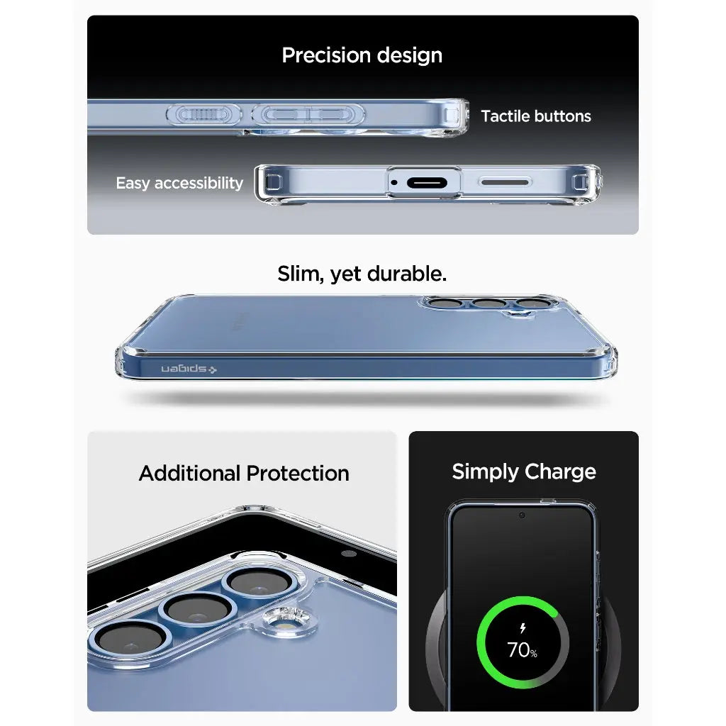 Spigen Samsung S25 case 6.2" Ultra Hybrid / Crystal Hybrid Clear Case Drop Protection Samsung S25 Cover