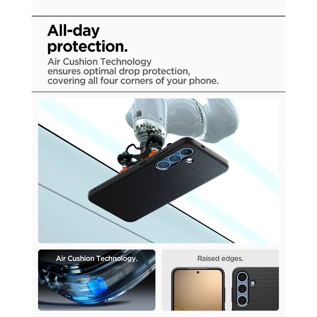 Spigen Samsung S25+ Case 6.7" Liquid Air Black Casing Drop Protection and Slim Durable Protection Samsung S25 Plus Case