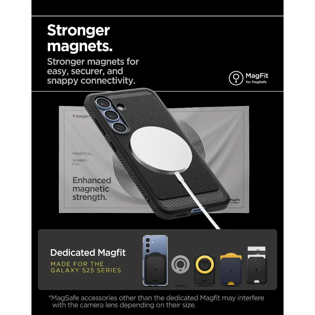Spigen Samsung S25+ Case 6.7" Rugged Armor MagFit Magnetic Phone Case MagSafe Case Protective Samsung S25 Plus Case