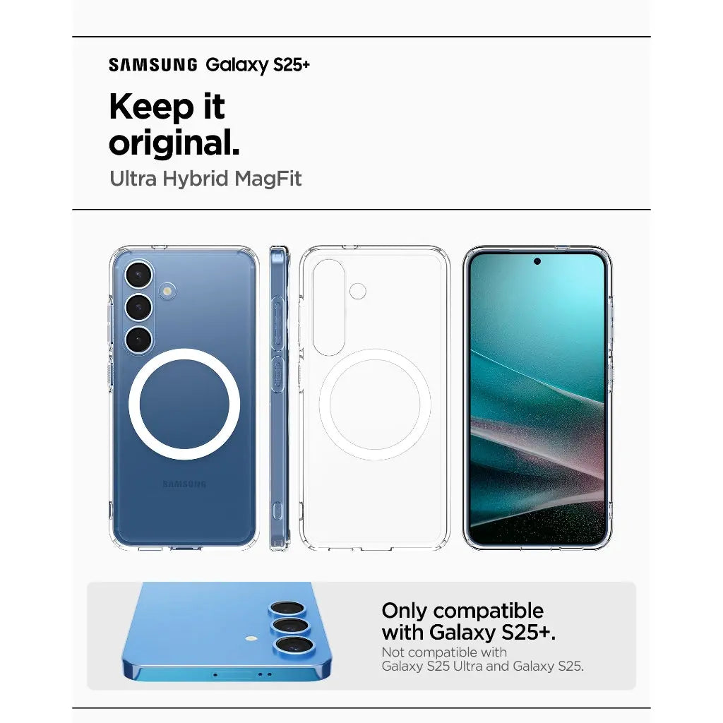 Spigen Samsung S25+ Case 6.7" Ultra Hybrid Magfit Magnetic Case Samsung Cover Samsung S25 Plus Case Magsafe Case