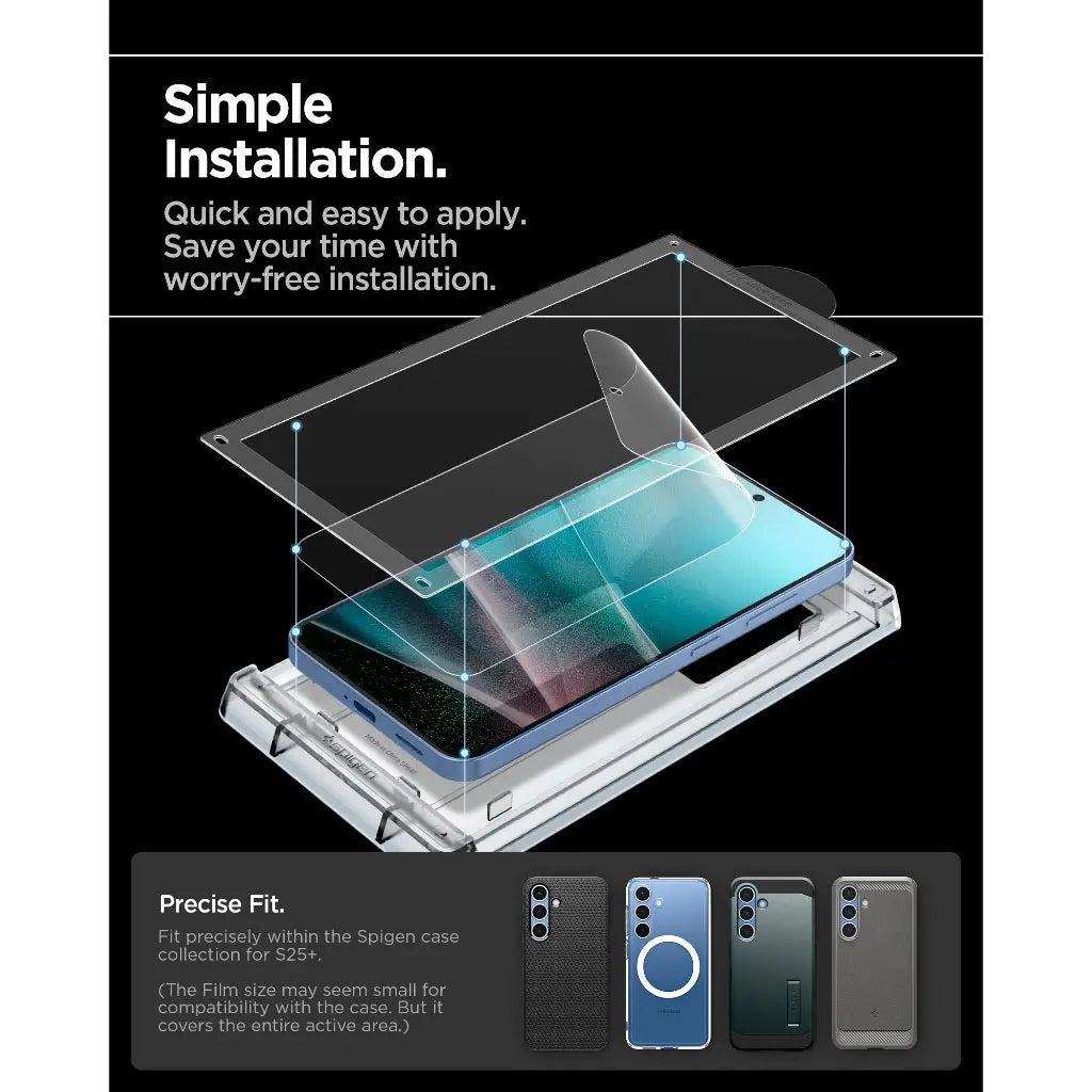 Spigen Samsung S25+ Screen Protector [1 Pack] 6.7" EliteShield EZ Fit HD Film Screen Protector Samsung Galaxy S25 Plus