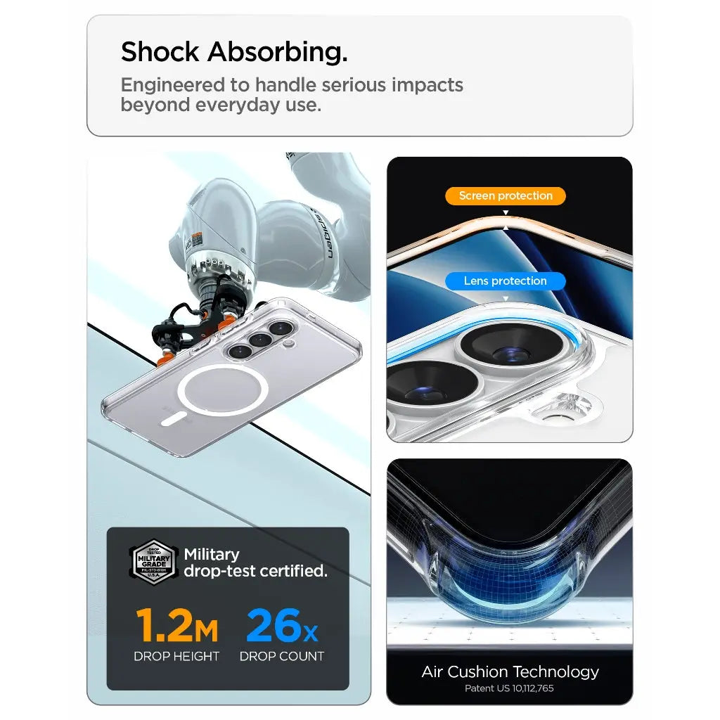 Spigen Samsung S26 Case 6.3" Ultra Hybrid MagFit Qi2 Magnetic Phone Case Samsung Galaxy S26 Case