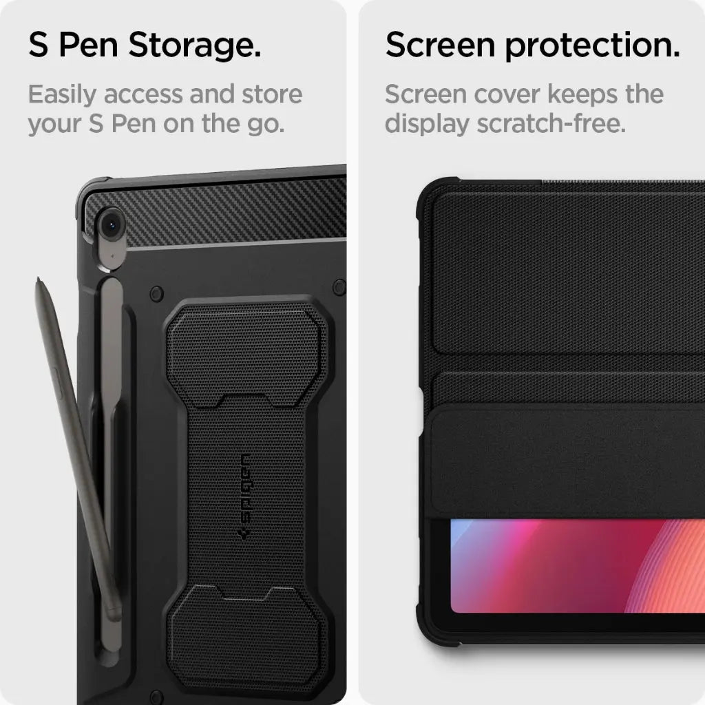 Spigen Samsung Tab S10 FE Case (2025) / S9 (2023) Rugged Armor Pro Tri-Fold Stand Galaxy Tab S10 FE / S9 Samsung Tablet
