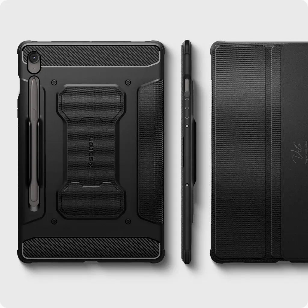 Spigen Samsung Tab S10 FE Case (2025) / S9 (2023) Rugged Armor Pro Tri-Fold Stand Galaxy Tab S10 FE / S9 Samsung Tablet