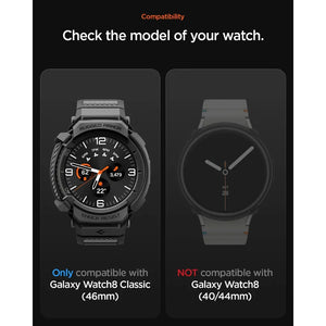 Spigen Samsung Watch 8 Classic (46mm) Case Rugged Armor Pro Galaxy Watch Strap Watch Case Watch Band Protective
