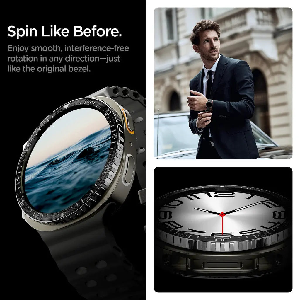 Spigen Samsung Watch 8 (44mm) Accessory Bezel Tune Stainless Steel Galaxy Watch 8 Bezel Protection