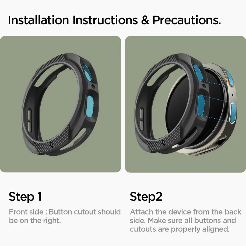 Spigen Samsung Watch 8 (44mm) Case Liquid Air Galaxy Watch 8 Case Drop Protection Samsung Watch Cover