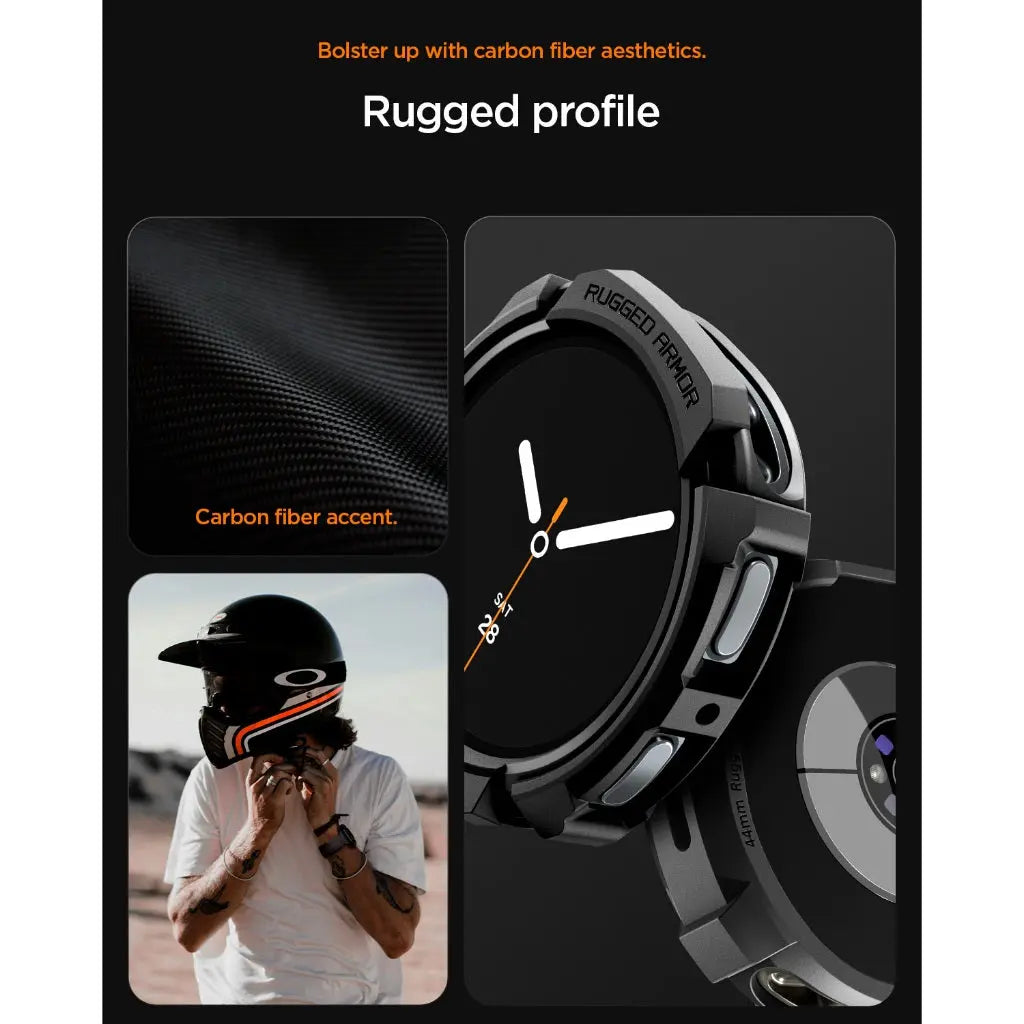 Spigen Samsung Watch 8 (44mm) Case Rugged Armor Galaxy Watch 8 Cover Drop Protection Watch Casing
