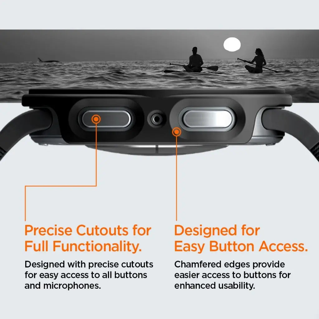 Spigen Samsung Watch 9 / Samsung Watch 8 Case (40mm) Thin Fit 360 Tempered Glass for Galaxy Watch 9