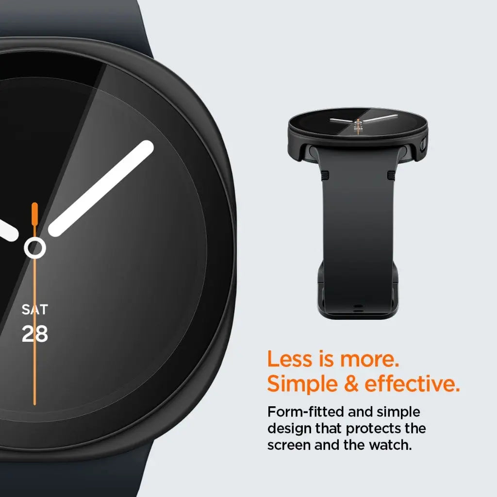 Spigen Samsung Watch 9 / Samsung Watch 8 Case (44mm) Thin Fit 360 Tempered Glass for Galaxy Watch 9