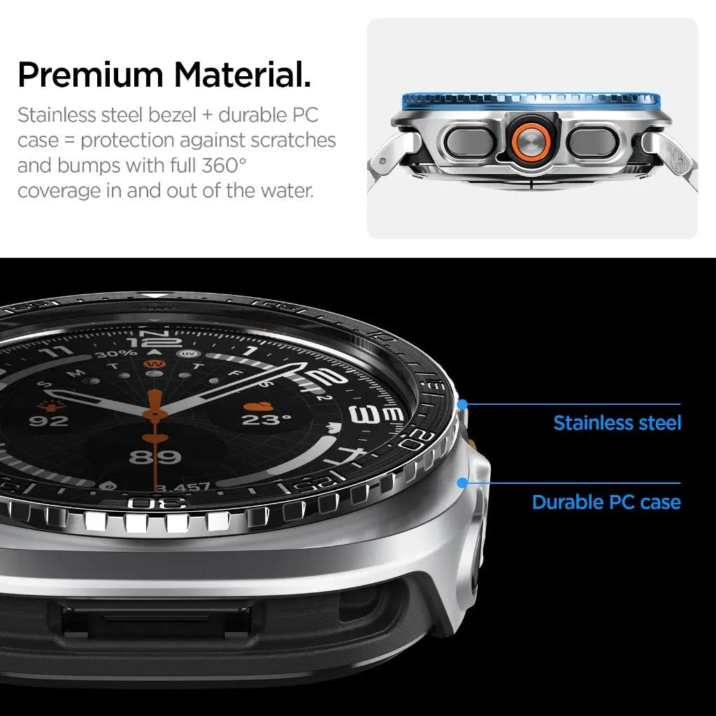 Spigen Samsung Watch Ultra 2 Case (47mm) Bezel Tune Pro Premium Stainless Steel Galaxy Watch 2 Case