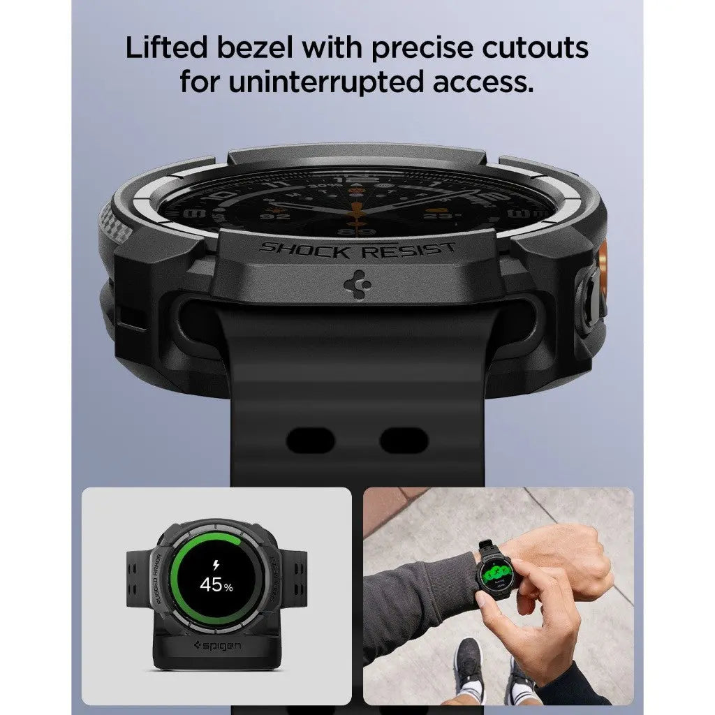Spigen Samsung Watch Ultra 2 Case (47mm) Rugged Armor Protective Case Galaxy Watch Ultra 2 Case
